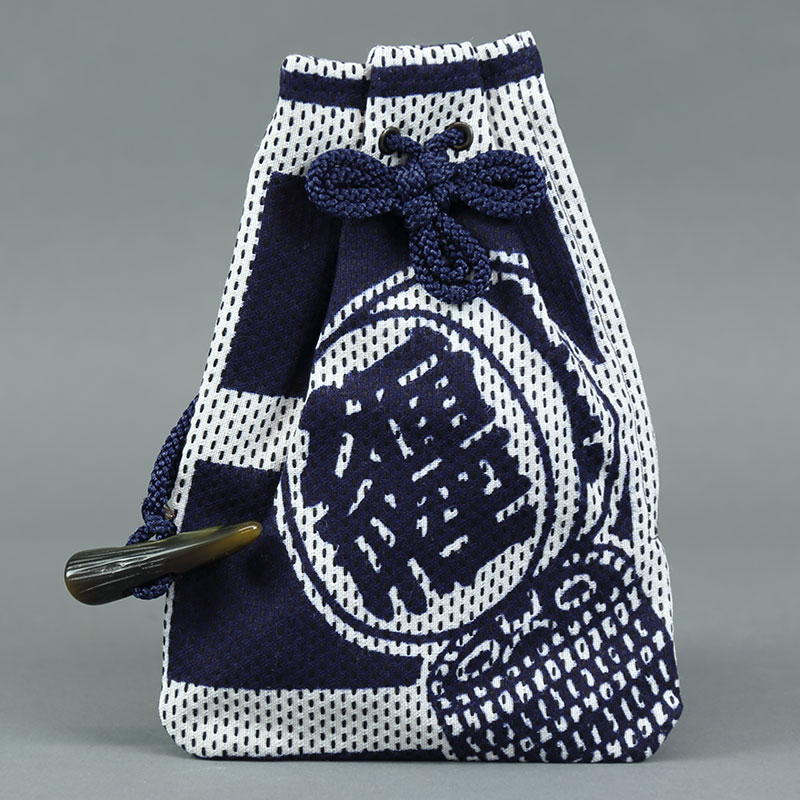 腰下巾着【二の字に纏｜刺子・紺】祭用品専門店浅草絆纒屋ネット