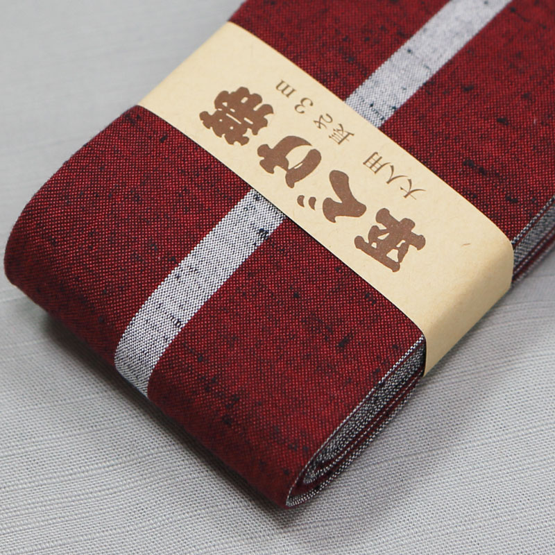 祭帯・半纏帯【唐桟平ぐけ帯｜一本とっこ・エンジ】祭用品専門店浅草絆