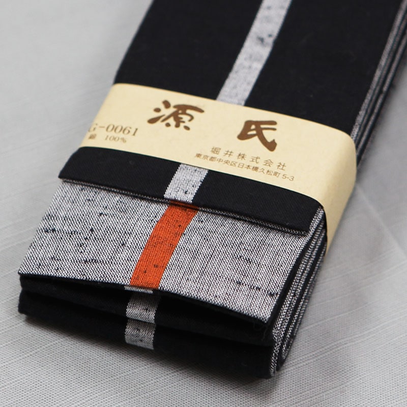 祭帯・半纏帯【唐桟平ぐけ帯｜一本とっこ・黒】祭用品専門店浅草絆纒屋