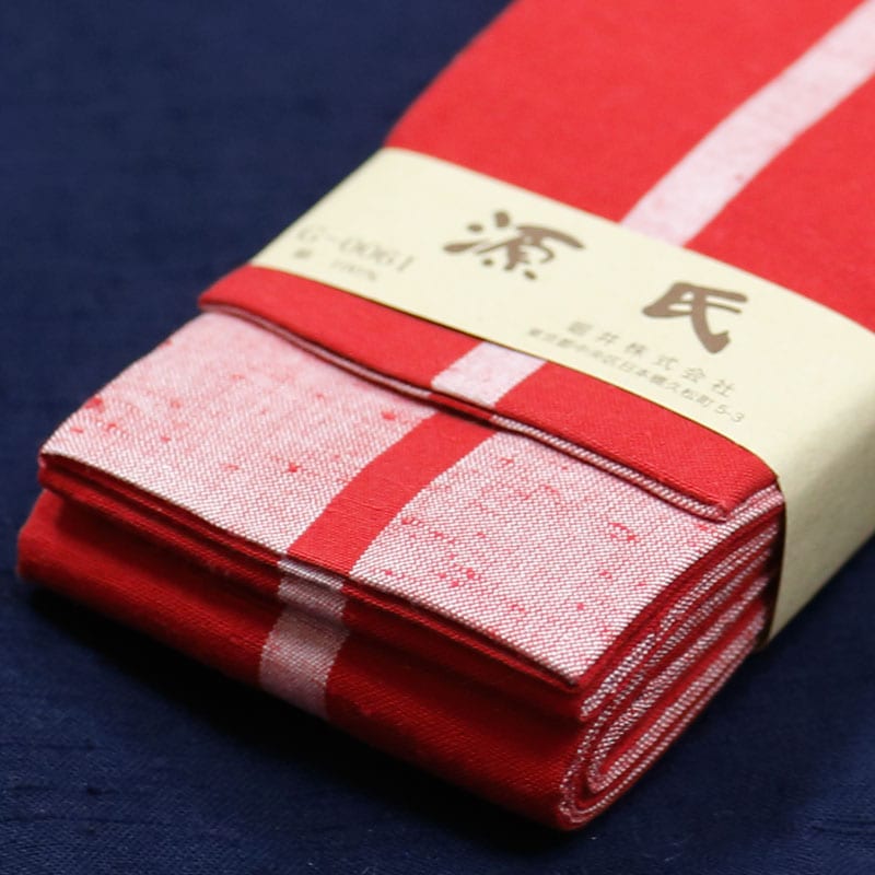 祭帯・半纏帯【唐桟平ぐけ帯｜一本とっこ・赤】祭用品専門店浅草絆纒屋