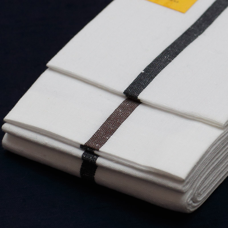 祭帯｜男帯【唐桟角帯｜一本とっこ・白】祭用品専門店浅草絆纒屋ネット