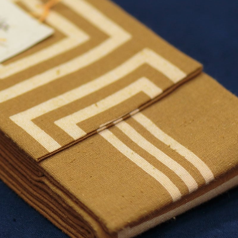 男帯｜祭帯】染角帯「三升｜金茶」祭用品専門店浅草絆纒屋ネットショップ