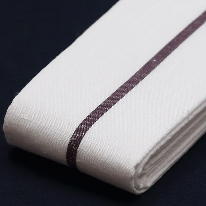 専用です☆だらりの帯 祭帯・半纏帯【綿先染縞平ぐけ帯｜一本とっこ・白】祭用品専門店浅草絆