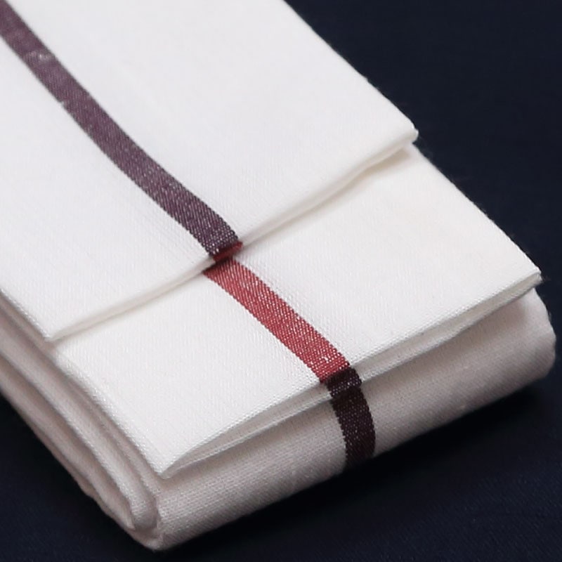 祭帯・半纏帯【綿先染縞平ぐけ帯｜一本とっこ・白】祭用品専門店浅草絆