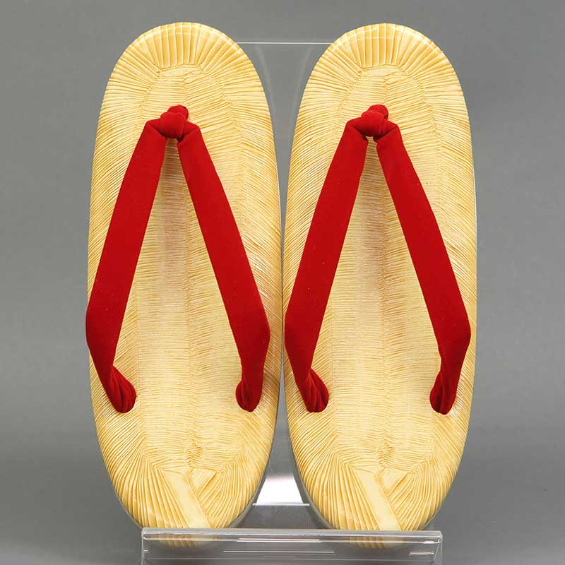 女性用草履【赤サンド｜黄畳・赤鼻緒】祭用品専門店浅草絆纒屋ネット