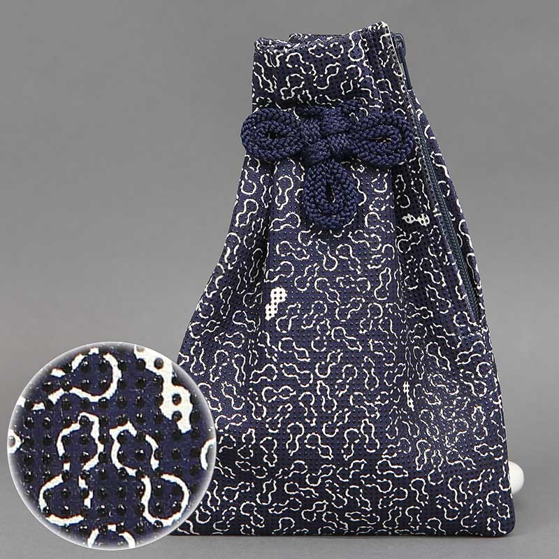 印傳腰下巾着【瓢箪｜紺】祭用品専門店浅草絆纒屋ネットショップ