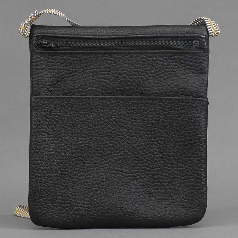 本皮祭ポシェット【シボ牛革｜黒】祭用品専門店浅草絆纒屋ネットショップ