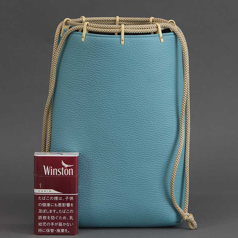 vintage life 新品 ◆ 牛革クロコ型押し合切袋 水色 ◆ vintage life様専用 新品 ◇ 牛革クロコ型押し合切袋 水色 ◇
