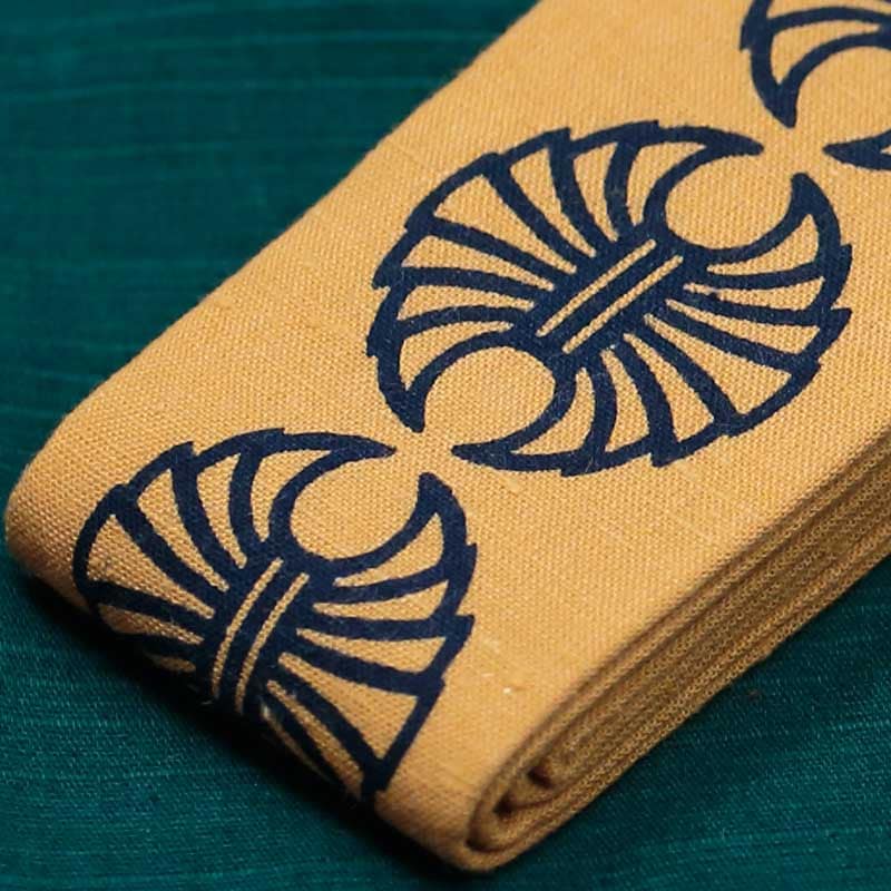 祭帯・子ども用平ぐけ帯【熨斗の柄｜金茶】祭用品専門店浅草絆纒屋