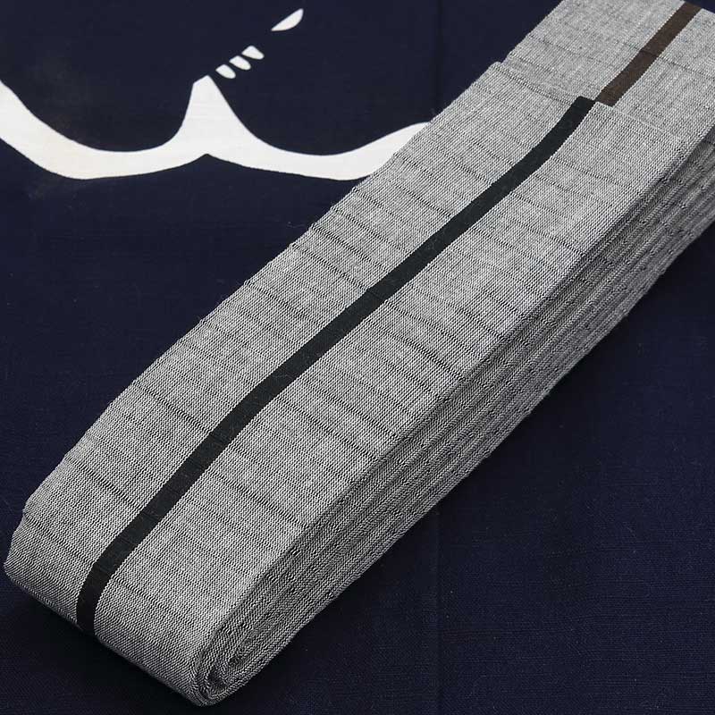 祭帯・半纏帯【染平ぐけ帯No.02｜一本独鈷・グレー紬】祭用品専門店