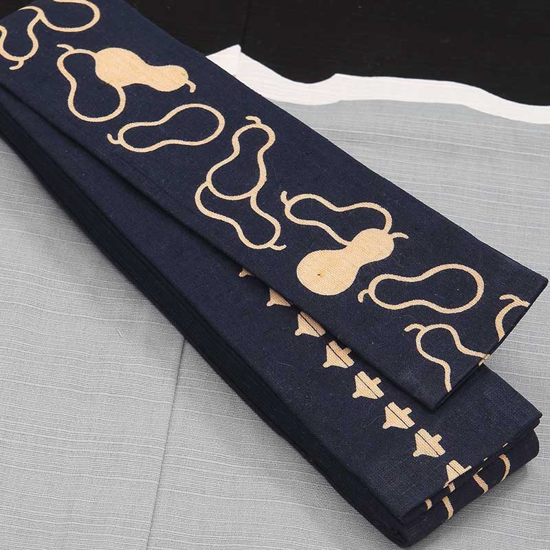 祭帯｜半纏帯】染平ぐけ帯「瓢箪｜紺」祭用品専門店浅草絆纒屋ネット