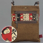 酒倉染コンビバッグ【二段ファスナー祭ポシェット｜ロング・青/紺】祭