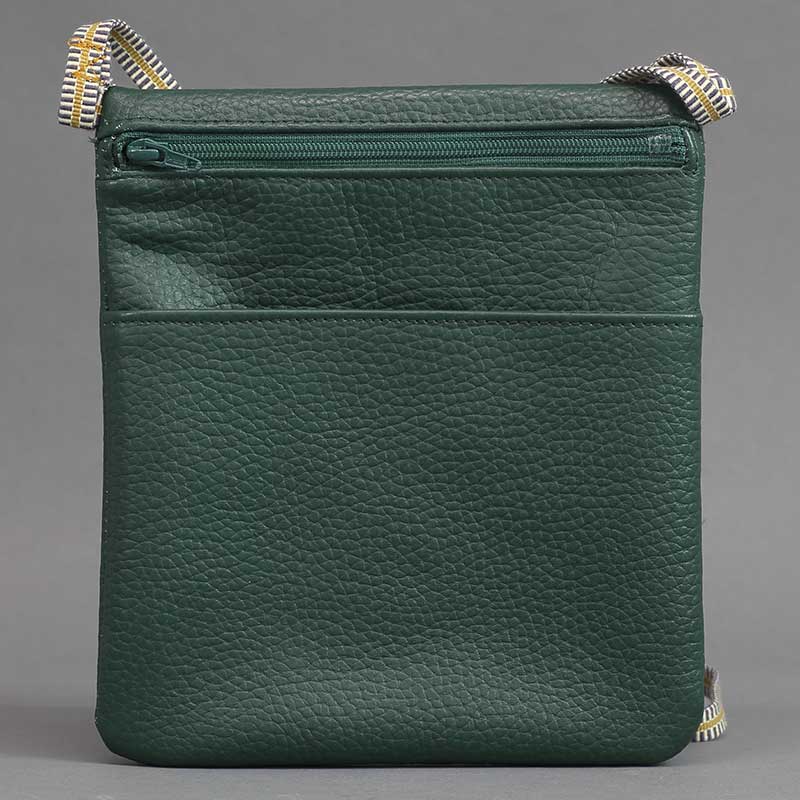 本皮祭ポシェット【シボ牛革｜緑】祭用品専門店浅草絆纒屋ネットショップ