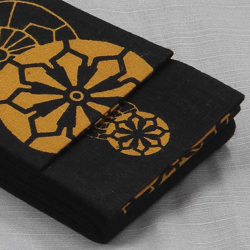 男帯｜祭帯】染角帯「御所車｜黒金茶」祭用品専門店浅草絆纒屋ネット