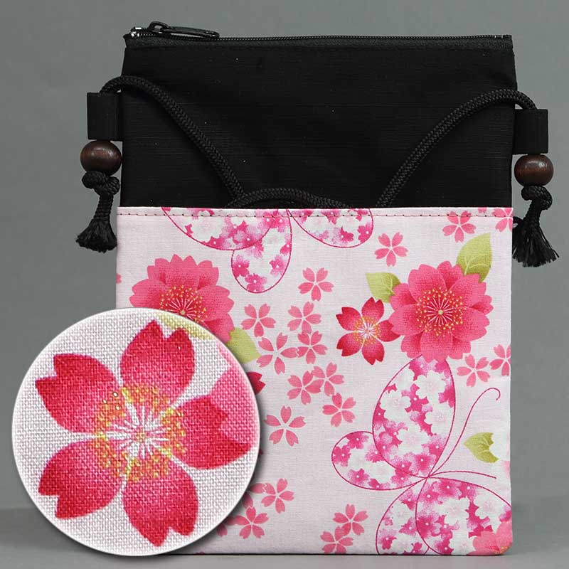 葉柄ピンク和装用バッグ 葉柄ピンク和装用バッグ 葉柄ピンク和装用