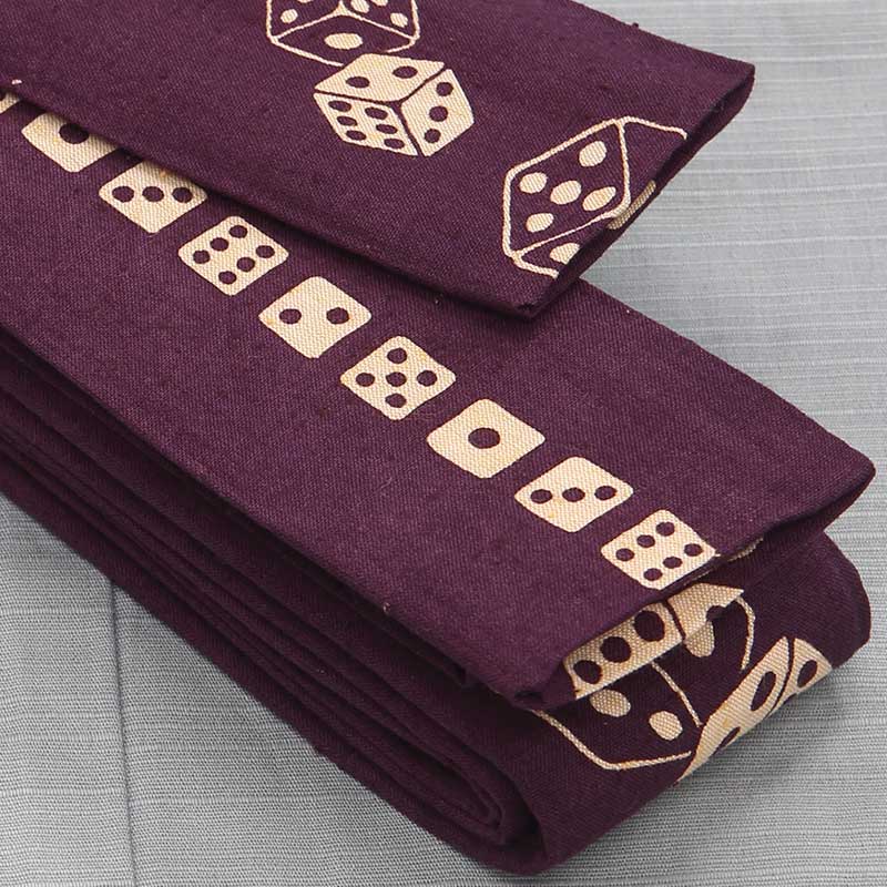 祭帯・半纏帯【染平ぐけ帯No.77｜賽子（サイコロ）赤紫】祭用品専門店