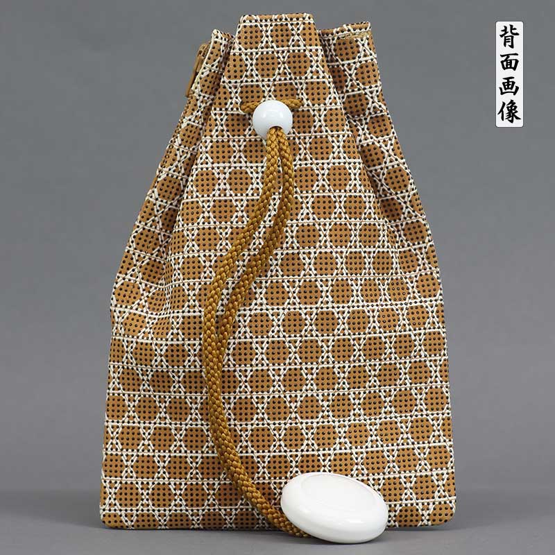 印傳腰下巾着【籠目｜金茶】祭用品専門店浅草絆纒屋ネットショップ