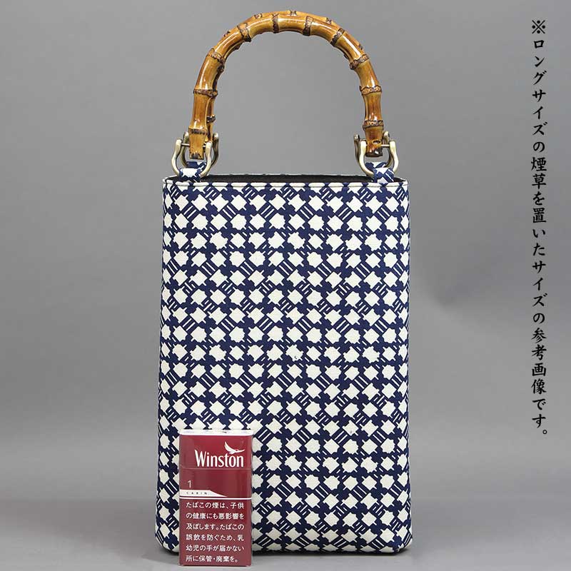 品質保証 バンブー手提げ【縦型中｜無形文化財長板正藍染・大六・神輿】祭 その他