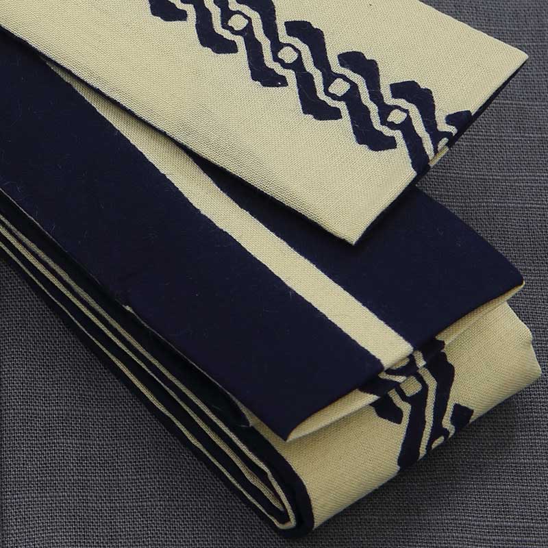 祭帯・半纏帯【染平ぐけ帯No.33｜吉原繋ぎ・ベージュ】祭用品専門店