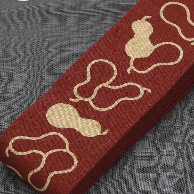 専用　名古屋帯　本麻　瓢箪 6-5-02212e.jpg