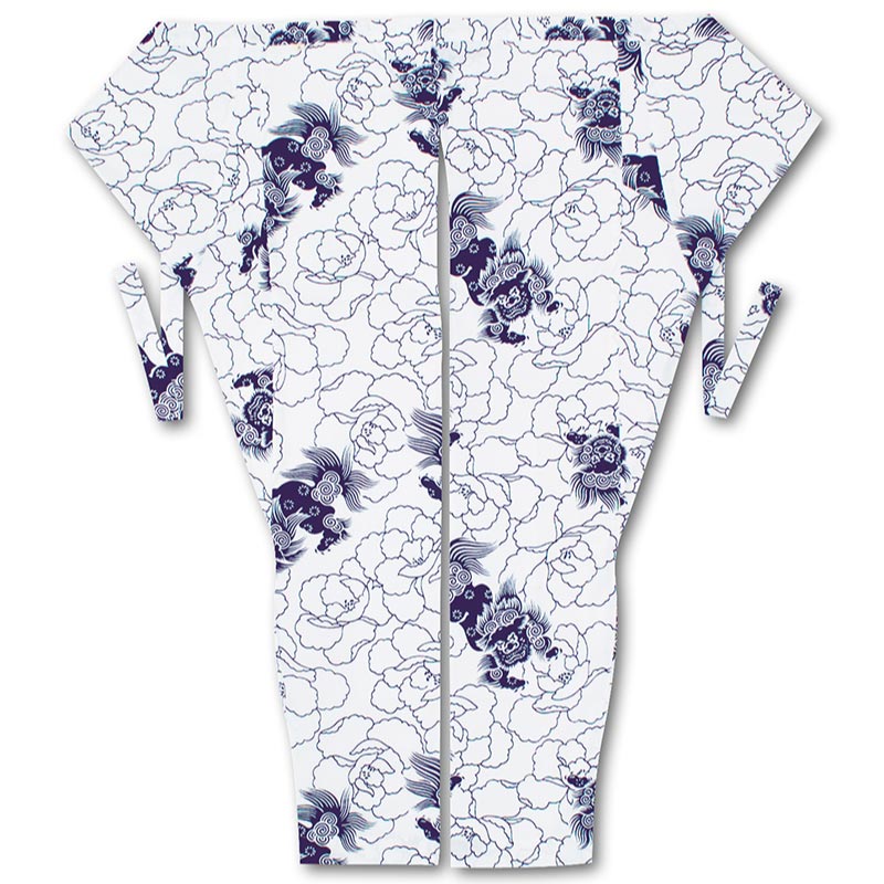 単衣フルセット　作家物　唐獅子 江戸一股引【唐獅子｜柄】祭用品専門店浅草絆纒屋ネットショップ