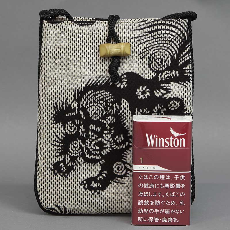 祭ポシェット【千代掛・大｜唐獅子牡丹・カラミ刺子】祭用品専門店浅草