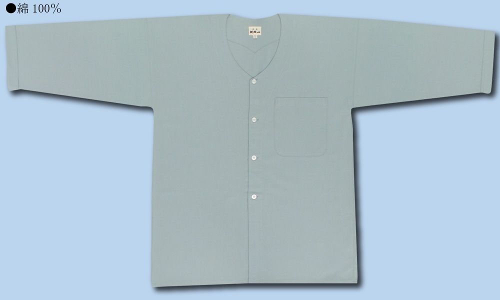 江戸一本ダボ上【ダボシャツ｜無地染・鼠】祭用品専門店浅草絆纒屋
