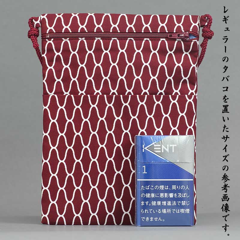 江戸一柄祭ポシェット【網代えんじ｜新大サイズ】祭用品専門店浅草絆纒