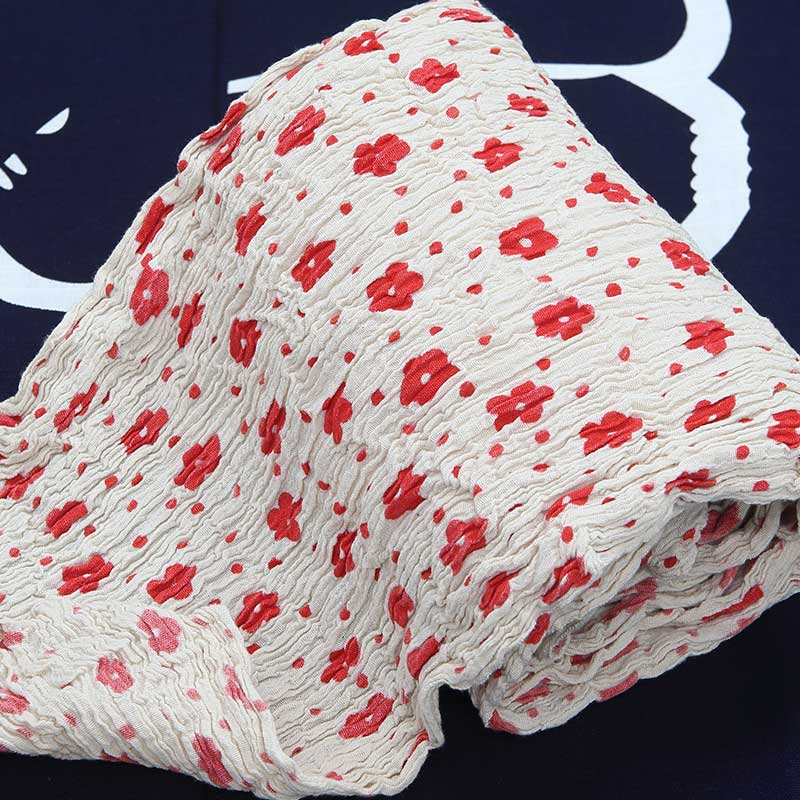 祭帯｜半纏帯【木綿ちぢみ巻帯｜桜・赤】祭用品専門店浅草絆纒屋ネット