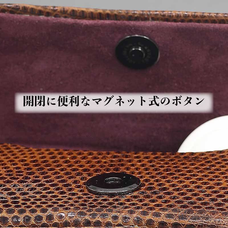 一本吊・腰下タバコケース【リザード（トカゲ革）茶】祭用品専門店浅草