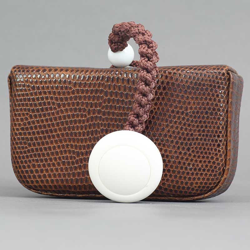 一本吊・腰下タバコケース【リザード（トカゲ革）茶】祭用品専門