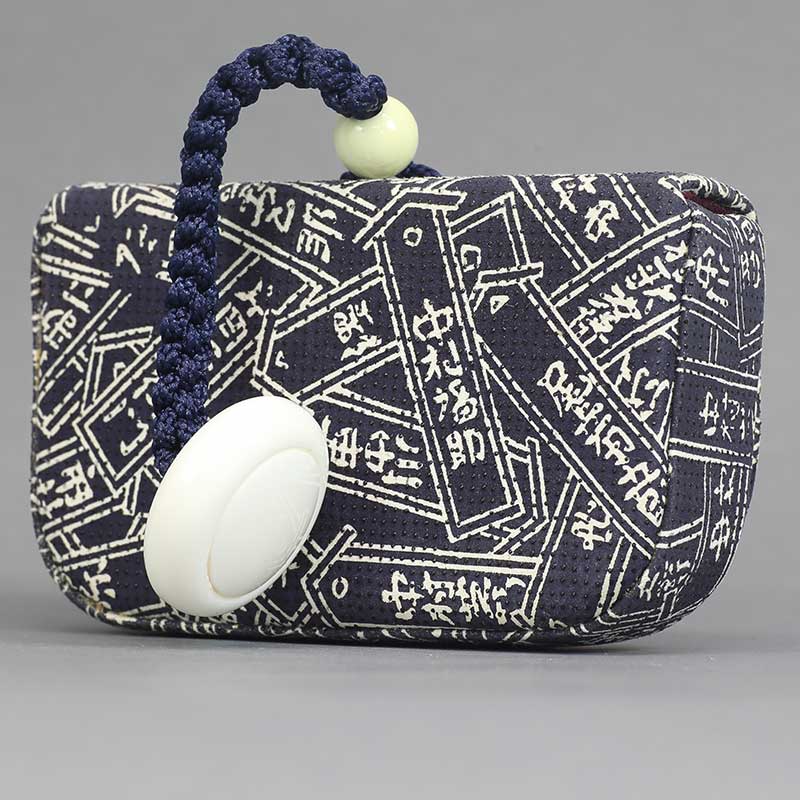 一本吊（腰下タバコケース）印傳【歌舞伎｜紺】祭用品専門店浅草絆纒屋