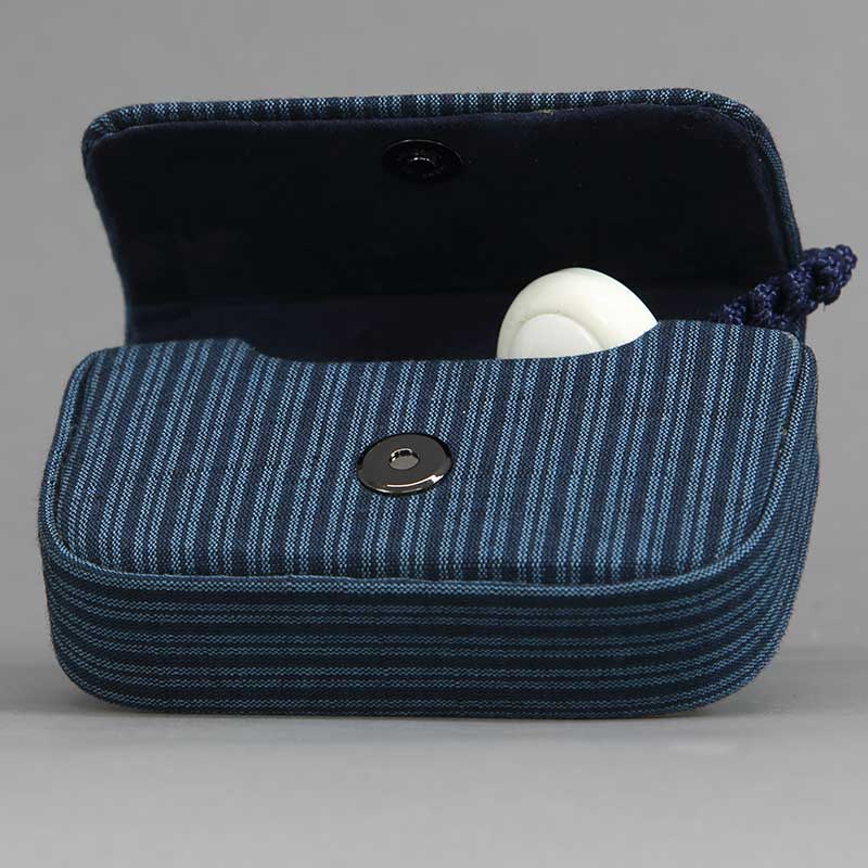 一本吊・腰下タバコケース【鷹山つむぎ｜間道縞No.01】祭用品専門店