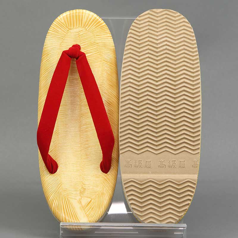 女性用草履【赤サンド｜黄畳・赤鼻緒】祭用品専門店浅草絆纒屋ネット