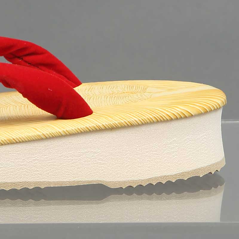 女性用草履【赤サンド｜黄畳・赤鼻緒】祭用品専門店浅草絆纒屋ネット