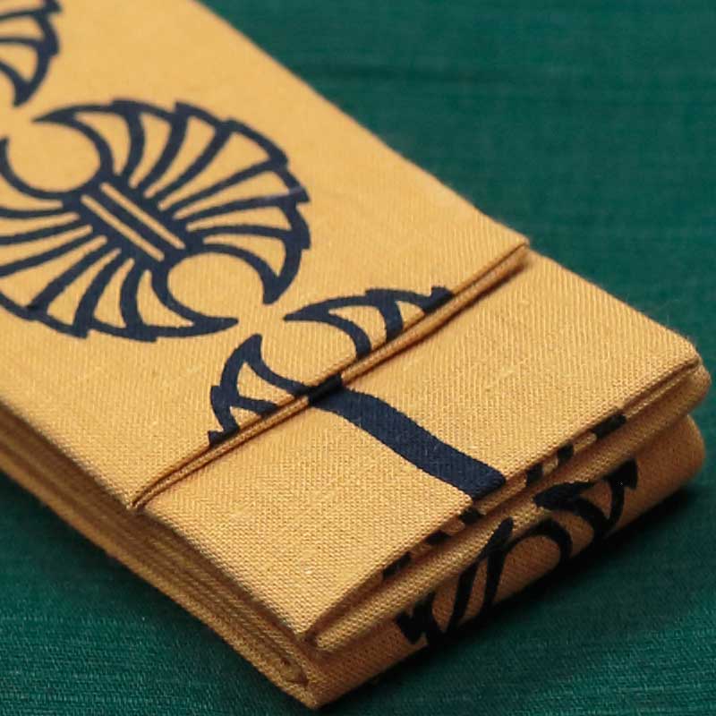 祭帯・子ども用平ぐけ帯【熨斗の柄｜金茶】祭用品専門店浅草絆纒屋