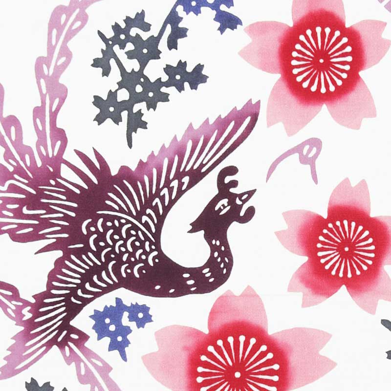 注染手ぬぐい【櫻鳳凰｜特岡・白】祭用品専門店浅草絆纒屋ネットショップ