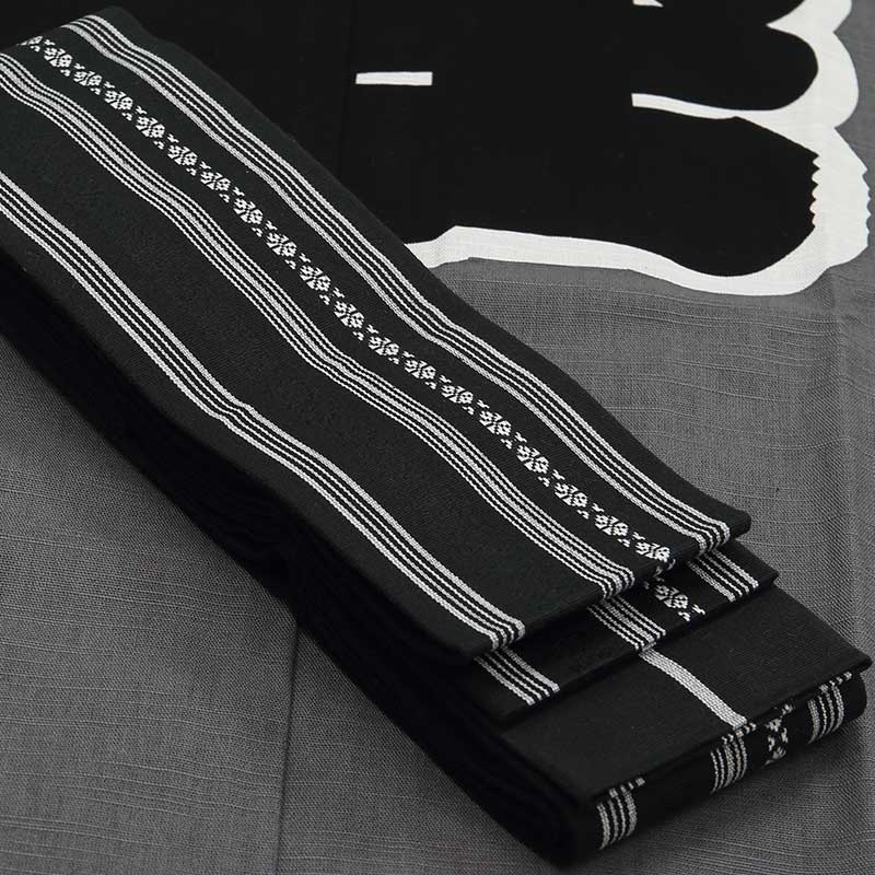 織角帯【献上柄｜黒】祭用品専門店浅草絆纒屋ネットショップ