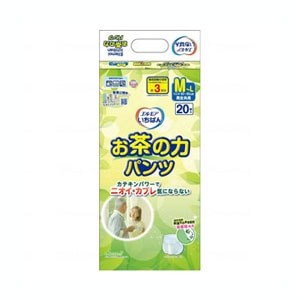 カミ商事　いちばんお茶の力パンツ　Ｍ-Ｌ　１ケース4（２０枚×４袋）