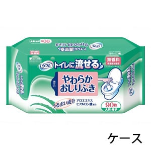 【母の日メッセージカード】リブドゥ　Ｔトイレに流せるやわらかおしりふき １ケース（９０枚×１２袋）　