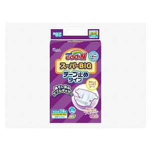 大王製紙　グーンスーパーＢＩＧ　テープ止めタイプ　１ケース（２８枚×４袋）