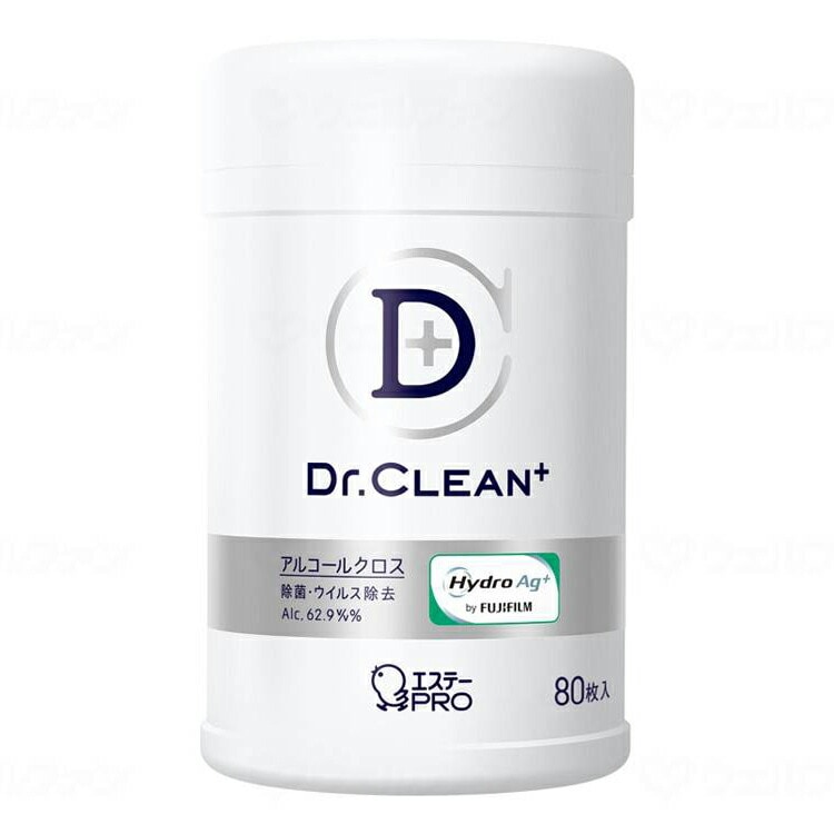 エステー Dr.CLEAN+除菌・ウイルス除去アルコールクロス 本体  566518 除菌 ウイルス除去効果 感染対策 プロテクト 掃除 シート
