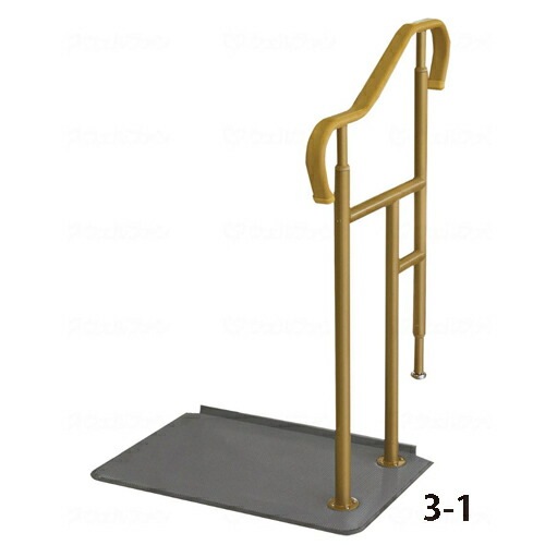 シコク 玄関用ベストサポート手すり ベースプレートコンパクトタイプ3-1／626-031 介護 医療 便利 玄関 階段 福祉