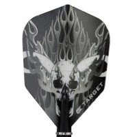 【Target】ターゲット　折りたたみフライトシェイプ スカル3　ブラック＆ホワイト 118090|フライト（折りたたみタイプ）|ダーツフライト