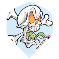 【Elkadart】Extra Strong 1834 Crazy Skull 折りたたみダーツフライト　厚さ100ミクロン　硬めフライト|フライト（折りたたみタイプ）|ダーツフライト