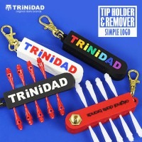 【TRiNiDAD】 チップホルダー&リムーバー シンプルロゴホワイト　トリニダード　ダーツ用ツール|小物ケース|アクセサリー