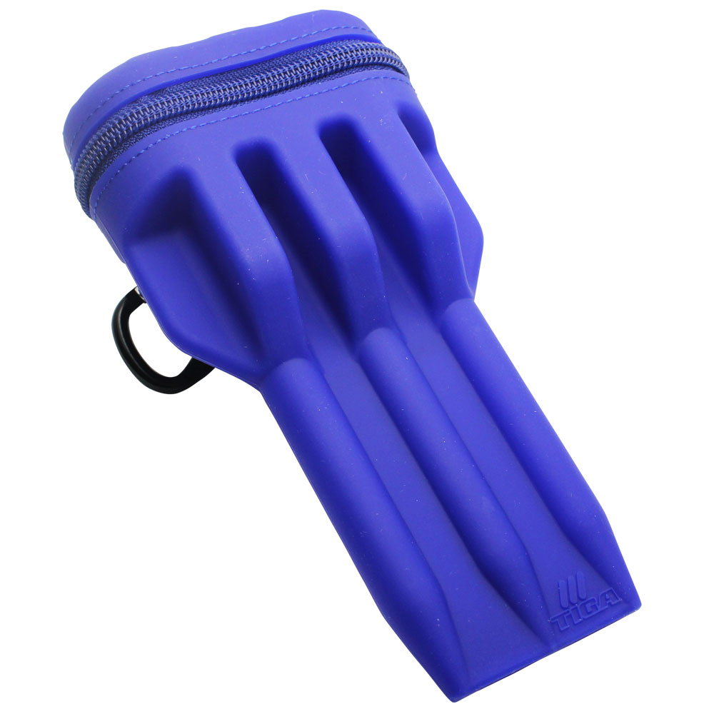 CORBUA ダーツケース 青 3本付き Tiga】HYPER SOFT SILICONE DARTS CASE レッド ティガ ダーツケース