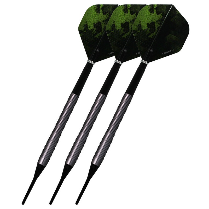 DESIGNA】レーザーグリップ M1 ブラック ダーツ | ソフトダーツ