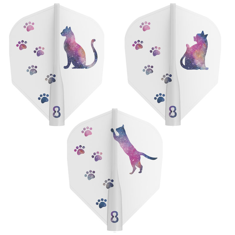 �����ȥե饤�� ����å� ����饯���� �ۥ磻�� 8 FLIGHT CAT WHITE Galaxy Cat SHAPE