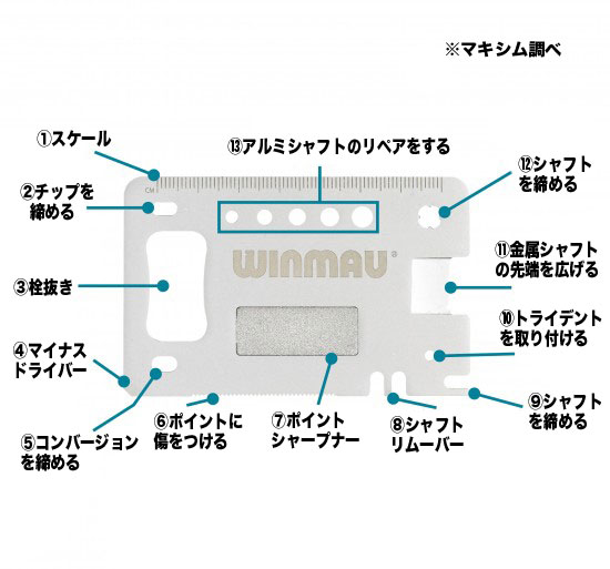 ウィンマウ ダーツマルチツール Winmau Darts Multi Tool